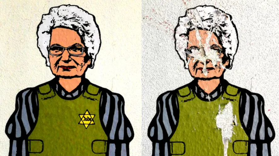 Italian mural depicting Holocaust survivors defaced in act of antisemitism